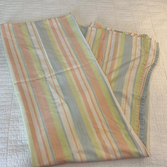 Handmade Other - Hand Loom 100% Cotton Pastel Tablecloth Vintage Fabric